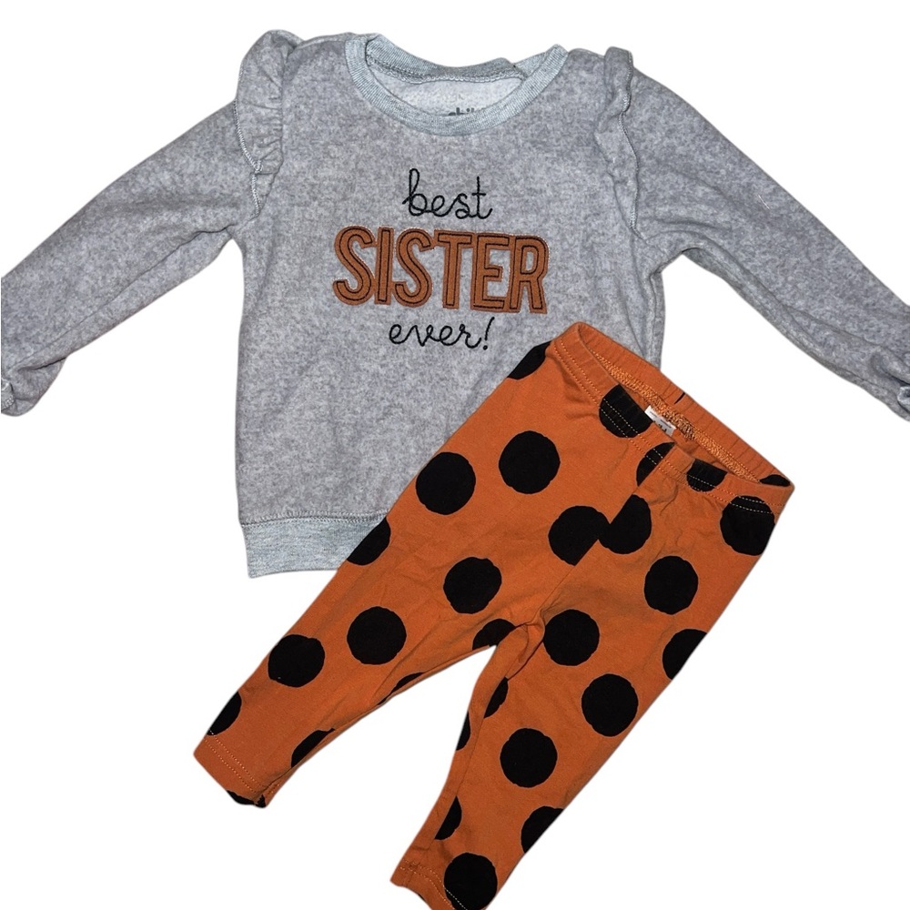 CHILD OF MINE by CARTERS| GIRLS “BEST SISTER EVER” SWEATSHIRT & MATCHING PANTS